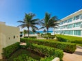 Mexico, Cancun, tropical garden near the beach on a sunny day Royalty Free Stock Photo