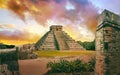 Mexico, Chichen ItzÃÂ¡, YucatÃÂ¡n. Mayan pyramid of Kukulcan El Castillo