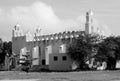 Mexico church cathedral Merida colonial architecture historial yucatan black and white Royalty Free Stock Photo