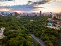 Mexico City - aerial panoramic view - sunset Royalty Free Stock Photo