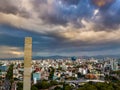 Mexico City - aerial panoramic view - sunset Royalty Free Stock Photo