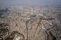 mexico city aerial view landscape from airplane Royalty Free Stock Photo