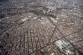 mexico city aerial view landscape from airplane Royalty Free Stock Photo