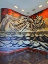 Mexico City, Mexico - August 9, 2023: Mural From Porfirismo to the Revolution by David Alfaro Siqueiros in Chapultepec Castle Royalty Free Stock Photo