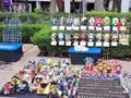 Mexico City, Mexico - August 23, 2023: Street stall selling masks of famous wrestlers from Mexican wrestling as souvenirs Royalty Free Stock Photo