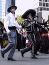 Mexico City, CDMX / Mexico - 29 10 2016: Day of the Dead Parade in Avenida Reforma with original characters from the James Bond `S