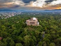 Mexico City - Chapultepec Castle panoramic view - sunset Royalty Free Stock Photo