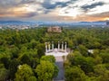 Mexico City - Chapultepec Castle panoramic view - sunset Royalty Free Stock Photo