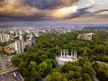 Mexico City - Chapultepec Castle panoramic view - sunset Royalty Free Stock Photo