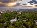 Mexico City - Chapultepec panoramic view - sunset Royalty Free Stock Photo