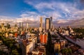 Mexico City - Ciudad de Mexico panoramic aerial view Royalty Free Stock Photo