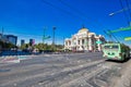 Landmark Palace of Fine Arts Palacio de Bellas Artes in Alameda Central Park near Mexico Royalty Free Stock Photo