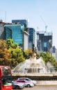 Diana Fountain Roundabout on Paseo de La Reforma in Mexico City