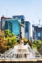 Diana Fountain Roundabout on Paseo de La Reforma in Mexico City Royalty Free Stock Photo