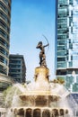Diana Fountain Roundabout on Paseo de La Reforma in Mexico City Royalty Free Stock Photo
