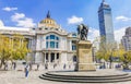 Palace of fine arts Torre Latinoamericana skyscraper Mexico City Royalty Free Stock Photo