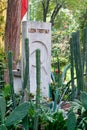 The grave of Leon Trotsky at the house where he lived in Coyoacan, Mexico City Royalty Free Stock Photo