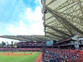Mexico City, Mexico - Jun 04 2023: Mexican baseball stadium home of the Diablos Rojos team in the country\'s capital Royalty Free Stock Photo