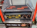Mexico City, Mexico - Jun 13 2022: Oxxo stores that sell Andatti coffee, change Styrofoam cups for paper and hot dog sausages cont