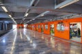 Metro in Universidad station in Mexico City, Mexico Royalty Free Stock Photo