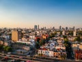 Mexico City, Mexico - January 21, 2019. Aerial photo of colonia Roma