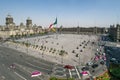 MEXICO CITY, MEXICO - JANUARY 30 2019 - Zocalo main town square aerial view Royalty Free Stock Photo