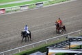 Mexico City, Mexico - July 22 2023: Hipodromo de las Americas is a racetrack where Horses compete and you can bet