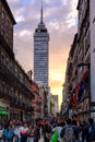 The historic center of Mexico City at sunset Royalty Free Stock Photo