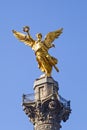 Independence angel statue located in Paseo de la Reforma avenue. This is one of the icons of Mexico City Royalty Free Stock Photo