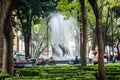 Mexico City, Mexico - October 26, 2018. Coyotes fountain, emblem of coyoacan in Coyoacan Park Royalty Free Stock Photo