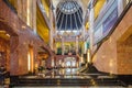 MEXICO CITY, MEXICO - OCTOBER 21, 2016: Interior of the Palacio de Bellas Artes which was planned by Federico Mariscal