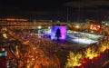 Mexico City Mexico Zocalo Christmas Night Ice Skating Rink Royalty Free Stock Photo