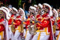 Mexico City, Mexico - October 27, 2018. Celebration of Day of Dead parade Royalty Free Stock Photo