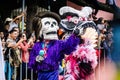 Mexico City, Mexico - October 27, 2018. Celebration of Day of Dead parade Royalty Free Stock Photo