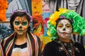 Mexico City, Mexico, ; October 26 2019: Parade of catrinas at the Day of the Dead celebrations in Mexico City Royalty Free Stock Photo