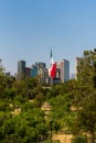 Mexican Flag Mexico City - Panoramic view