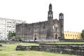 Remains of Aztec temples and catholic church of Santiago de Tlatelolco