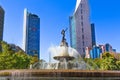 Diana the Huntress Fountain Fuente de la Diana Cazadora located in the roundabout at Royalty Free Stock Photo