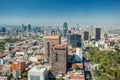 Mexico City skyline aerial view Royalty Free Stock Photo