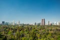 Mexico city skyline from Chapultepec castle Royalty Free Stock Photo