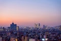 Mexico city Skyline sunset panoramic view