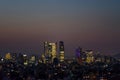 Mexico city Skyline sunset panoramic view