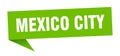 Mexico City sticker. Mexico City signpost pointer sign.