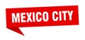 Mexico City sticker. Mexico City signpost pointer sign.