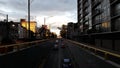 Mexico City street at dawn