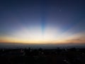 Mexico City Sunrise And Deep Blue Sky Royalty Free Stock Photo