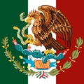 Mexico, coat of arms on the national flag