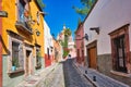 Mexico, Colorful buildings and streets of San Miguel de Allende in historic city center