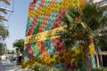 Mexico colorful Pavilion in Expo 2020 Mobility District a global event on sustainability and future innovation