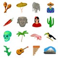 Mexico country set icons in cartoon style. Big collection of Mexico country vector symbol Royalty Free Stock Photo